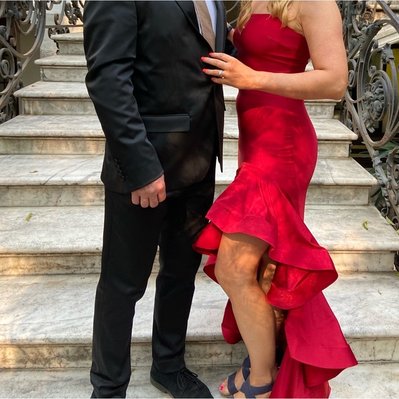 MOVING SALE -SEXY Red high-low Darcy Dress-Windsor Sz.S - Picture 8 of 9